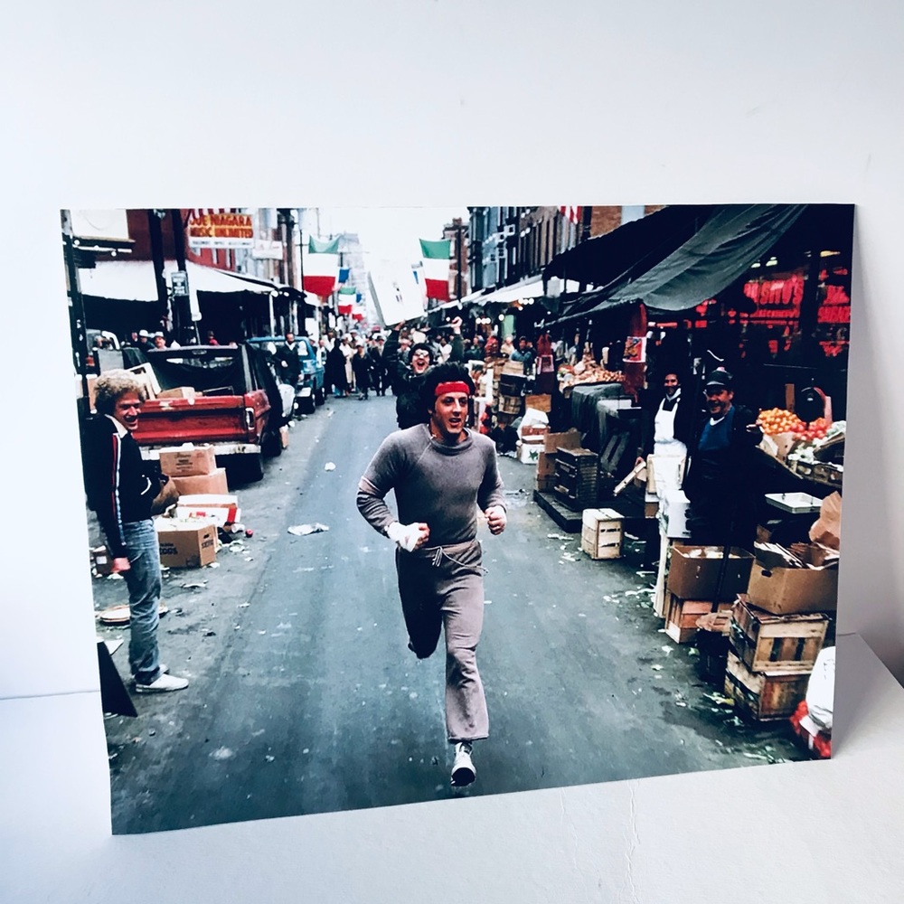 11x14 Poster of Rocky balboa training in philadelphia Italian market
